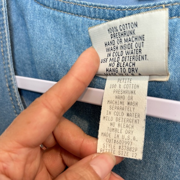 Vintage Tie Back Denim Maxi Dress - Picture 3 of 8